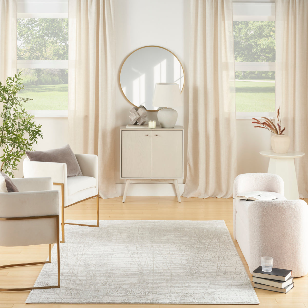 Home Texture HMT02 Ivory Grey Rug