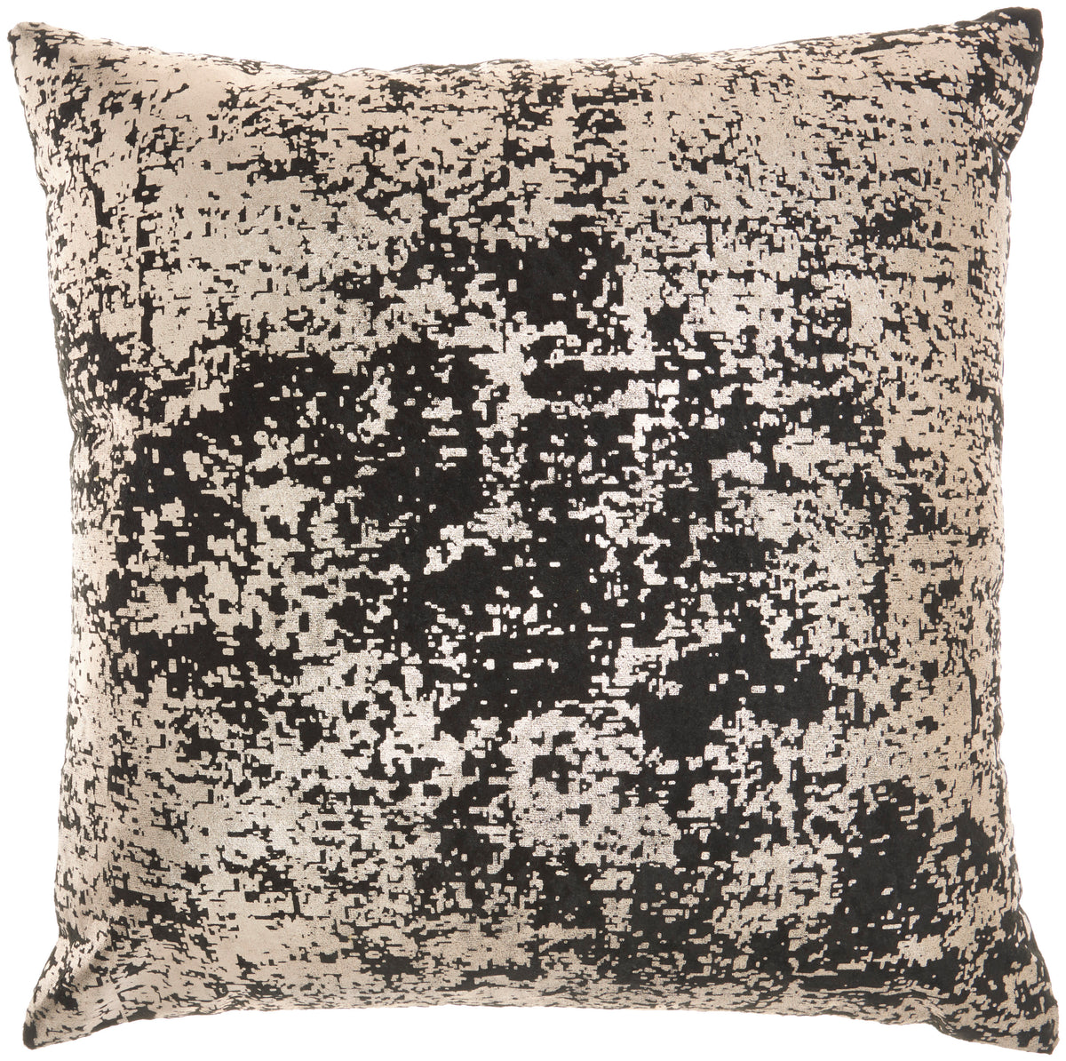 Sofia DR502 Black Rose Gold 20" x 20" Throw Pillows