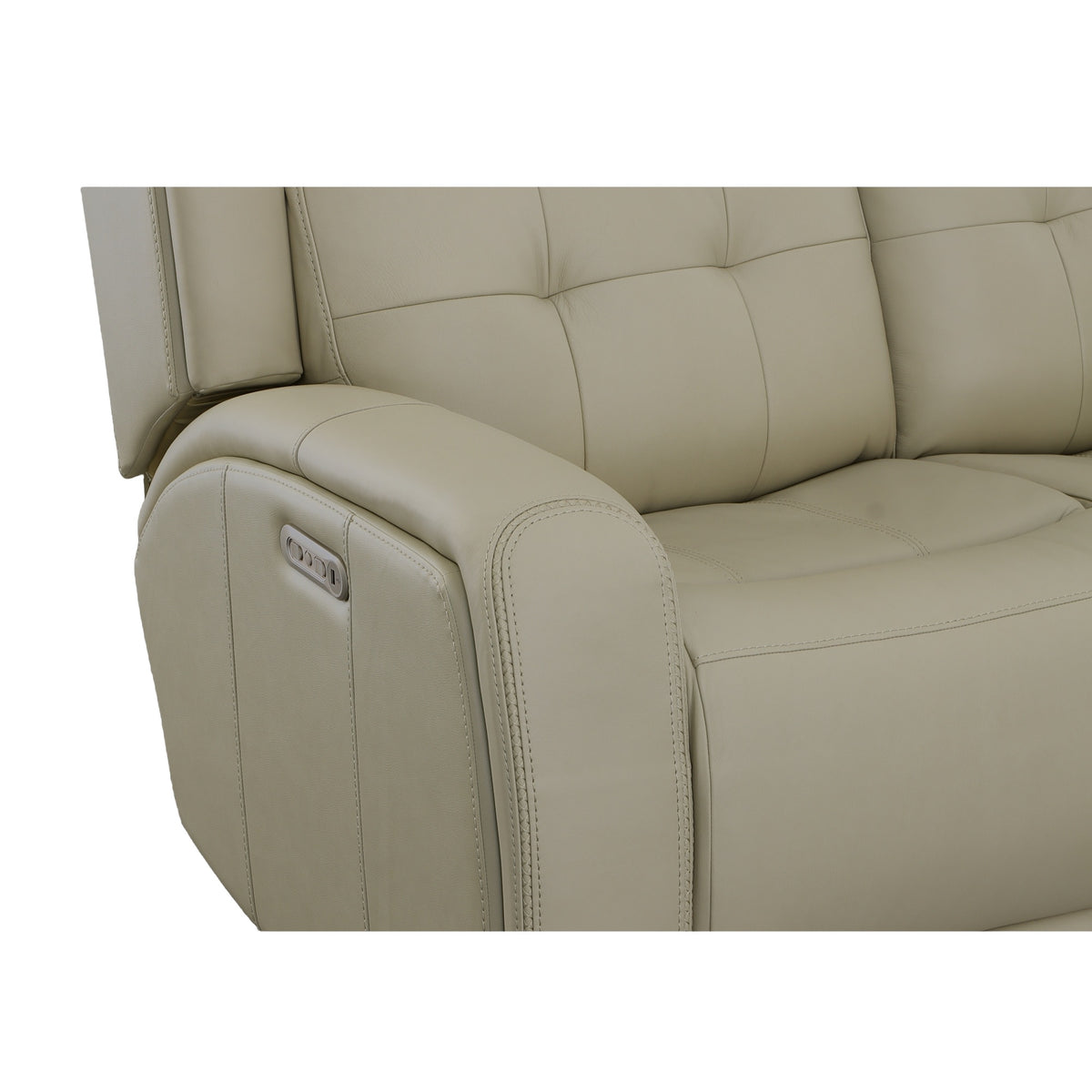 Grant Leather Power Reclining Loveseat with Power Headrests