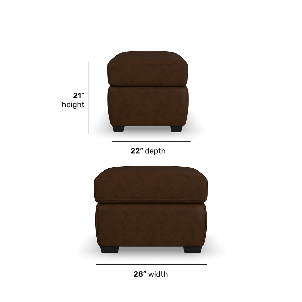 Hudson Leather Ottoman