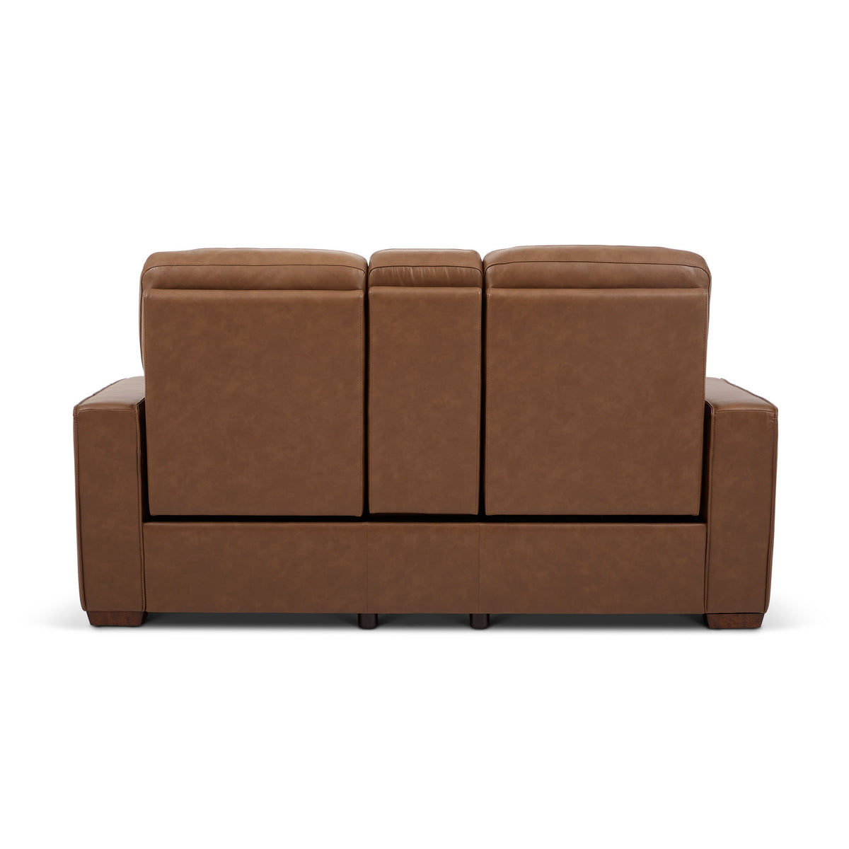 Dutch Leather Power Reclining Loveseat with Console, Power Headrest & Lumbar