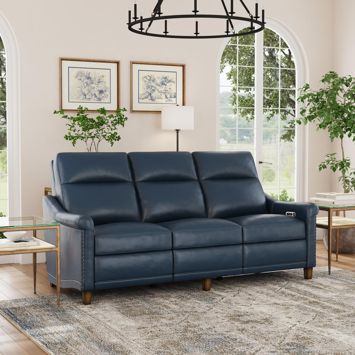 Elizabeth Leather Power Recliner with Power Headrest (1535-62PH)