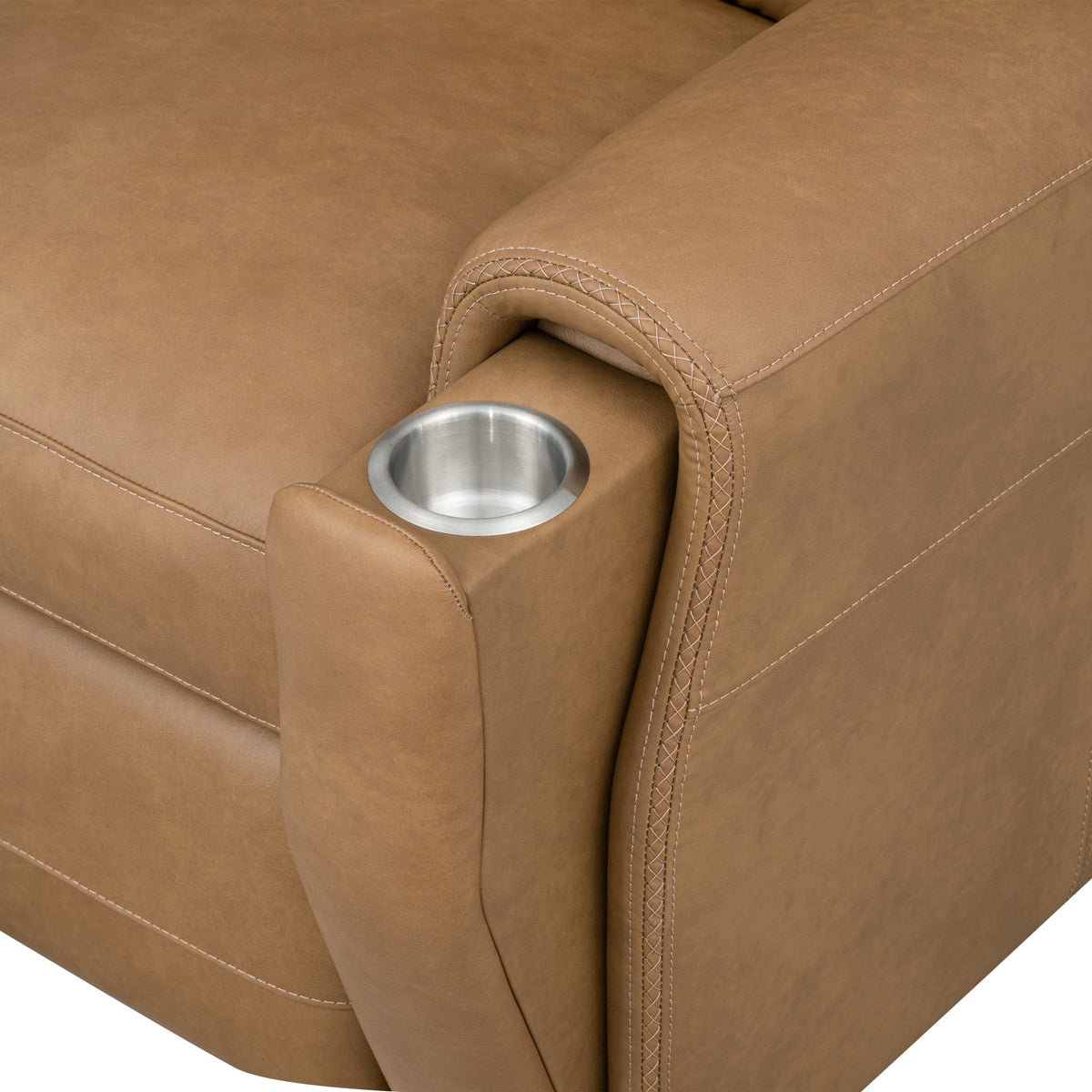 Felix Leather Power Reclining Sofa with Power Headrest, Lumbar, Heat & Massage