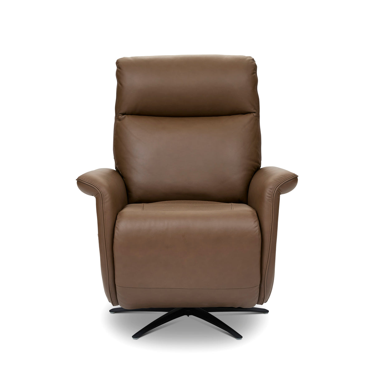 Haven Leather Power Swivel Recliner with Power Headrest, Lumbar, Heat, Massage & Ventilation