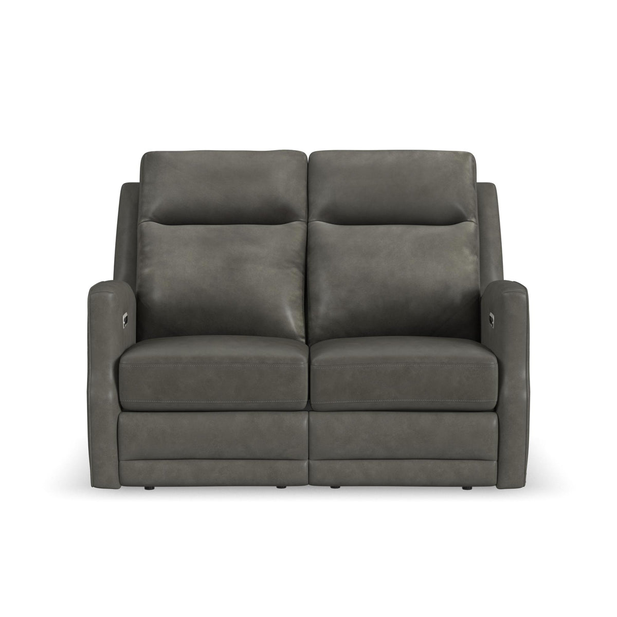 Maxwell Leather Power Reclining Loveseat with Power Headrests and Lumbar