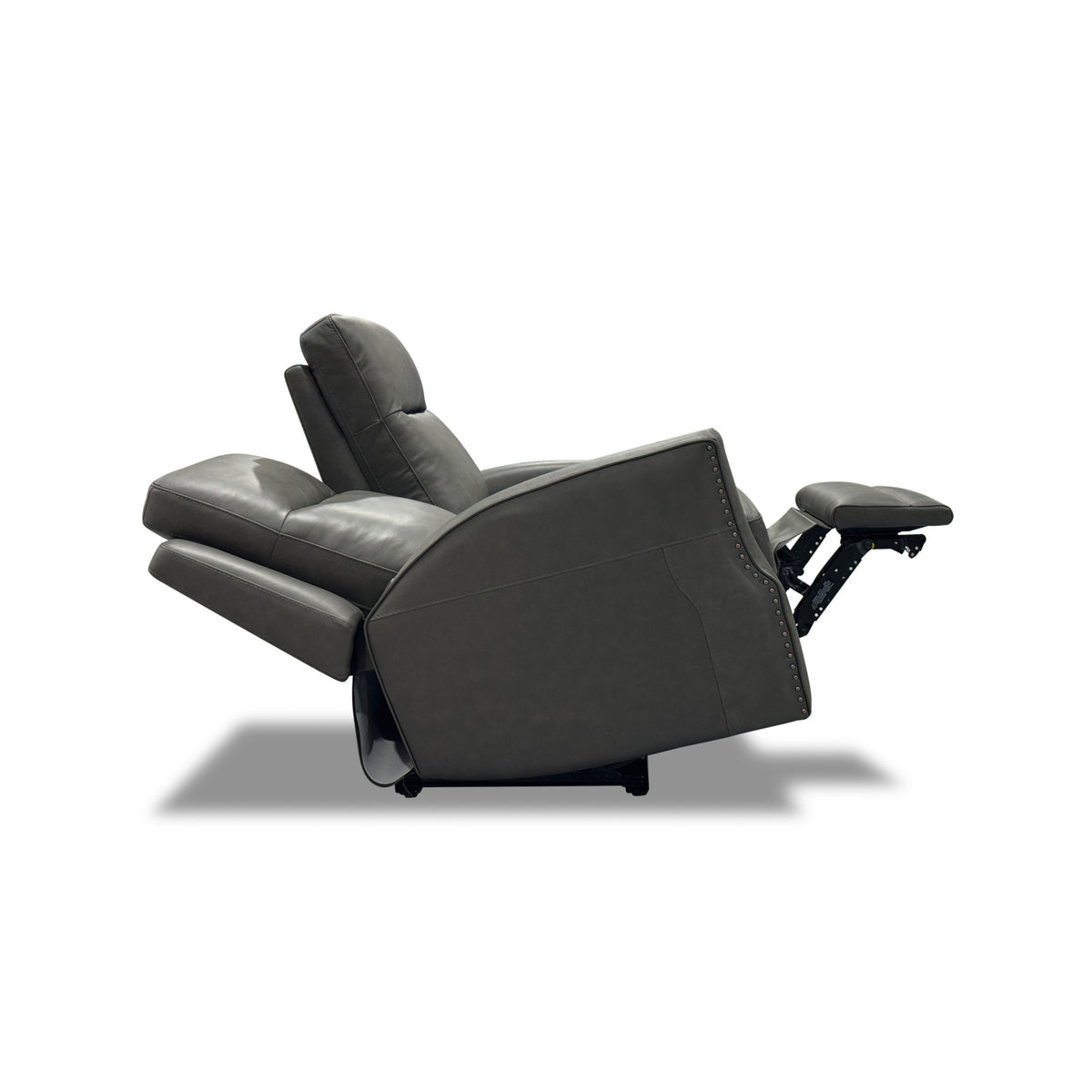 Maxwell Leather Power Reclining Loveseat with Power Headrests and Lumbar
