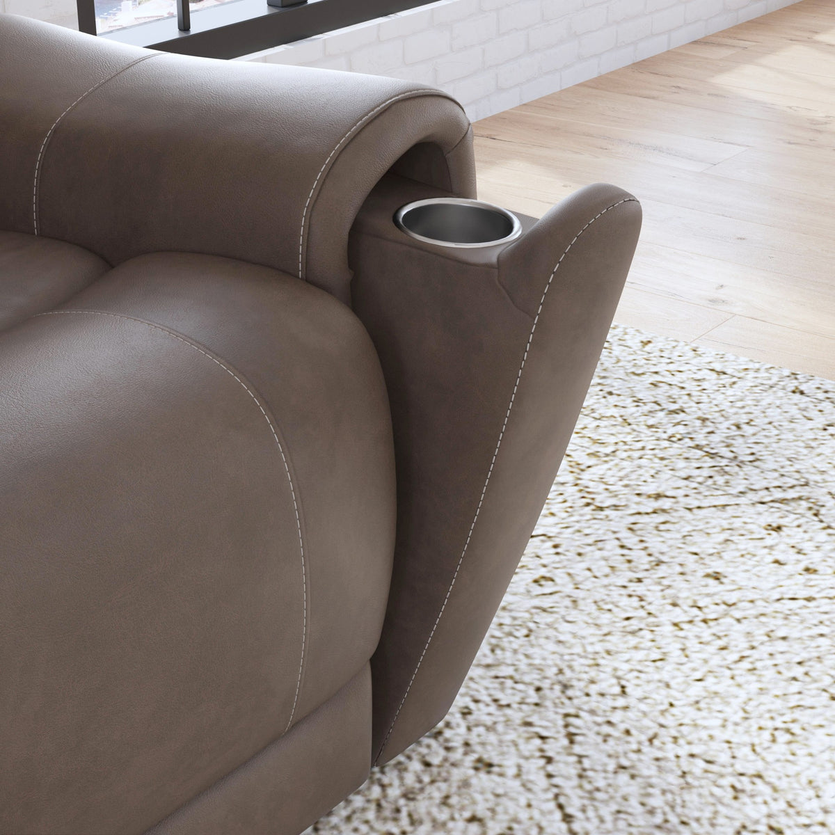 Carter Fabric Power Reclining Loveseat with Power Headrests & Lumbar