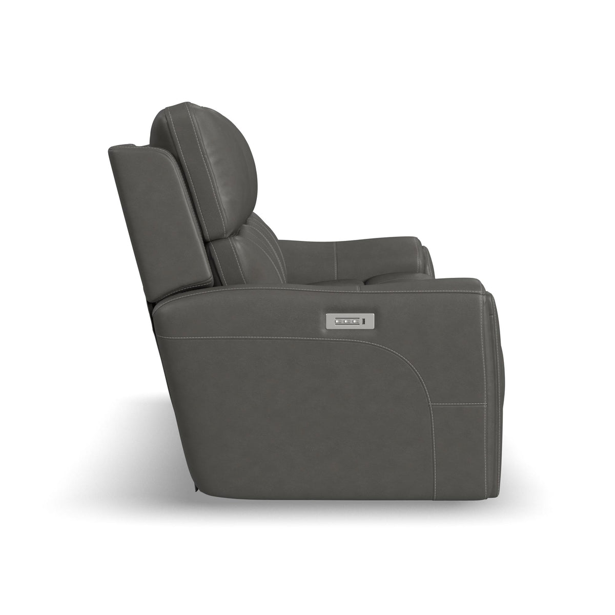 Carter Fabric Power Reclining Sofa with Console & Power Headrests & Lumbar