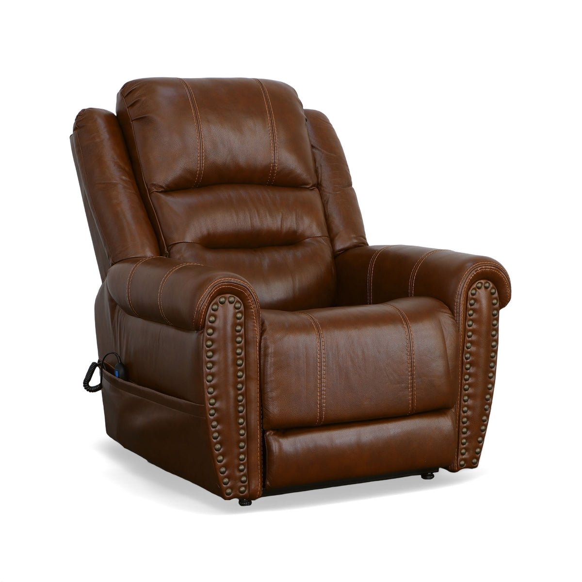 Oscar Leather Power Lift Recliner with Right-Hand Control & Power Headrest