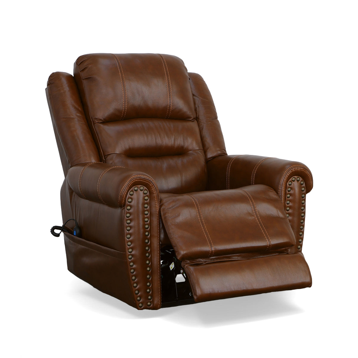 Oscar Leather Power Lift Recliner with Right-Hand Control & Power Headrest
