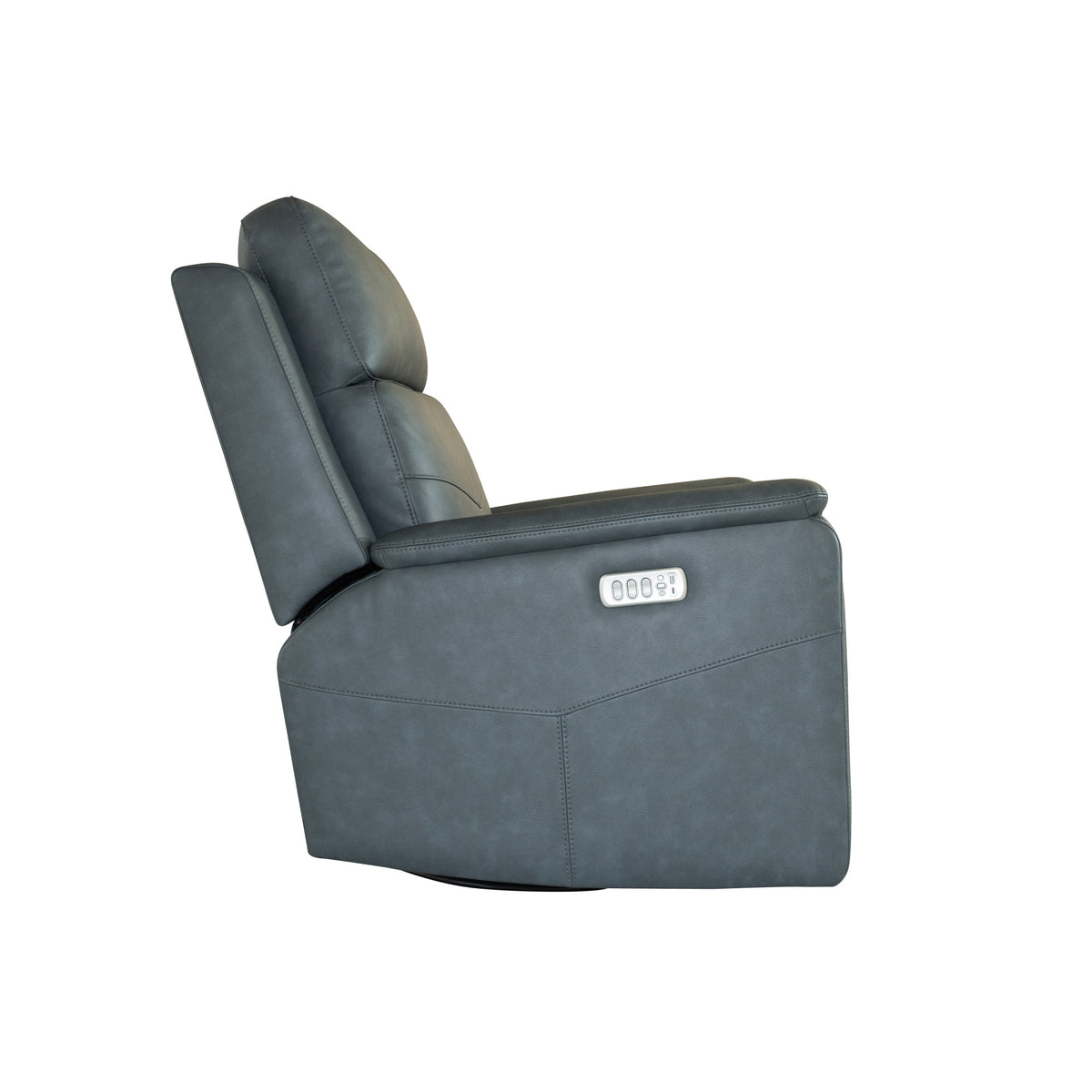 Vernon Fabric Power Swivel Gliding Recliner with Power Headrest, Lumbar, Heat & Massage