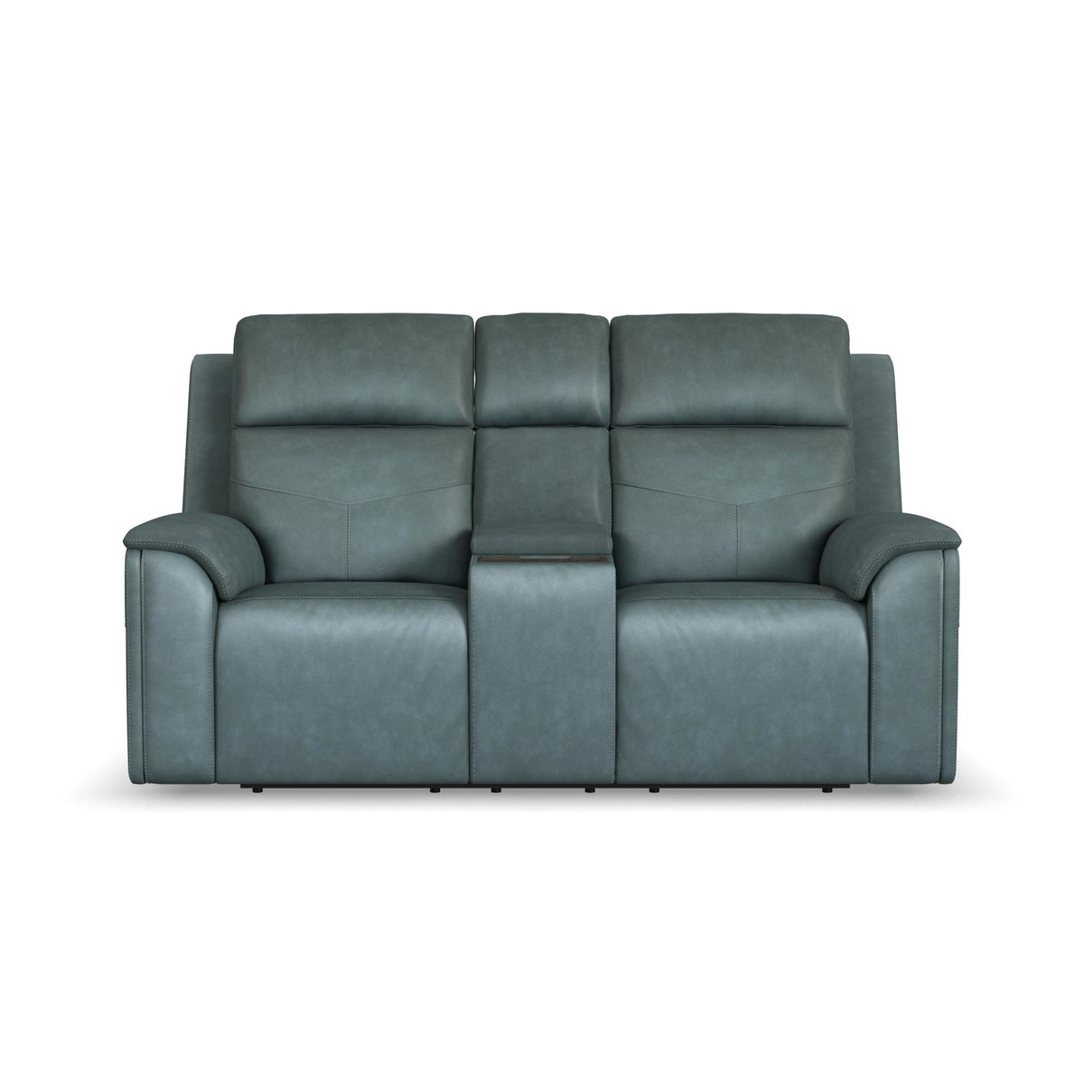 Vernon Fabric Power Reclining Loveseat with Console, Power Headrests, Lumbar, Heat & Massage