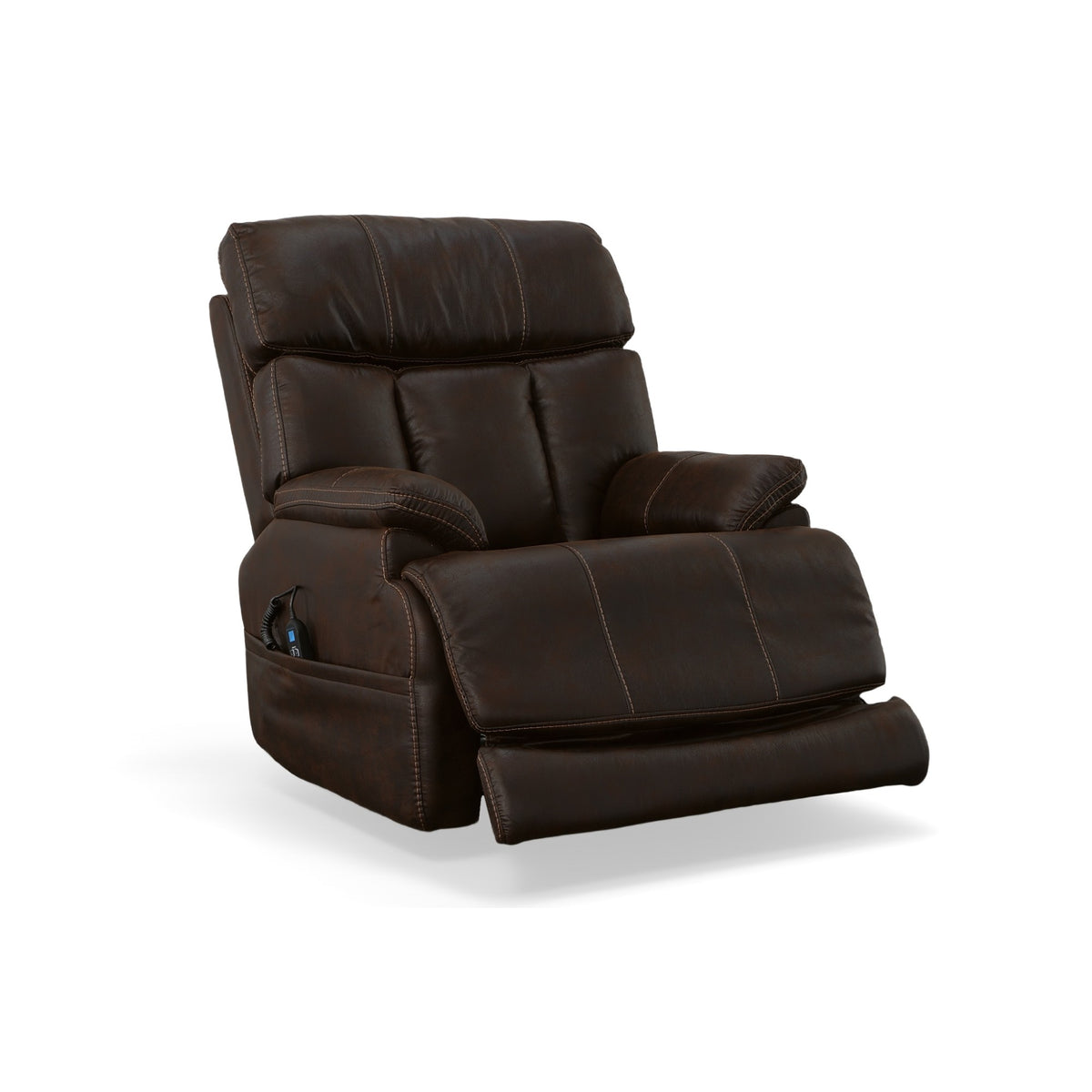 Clive Fabric Power Recliner with Power Headrest & Lumbar