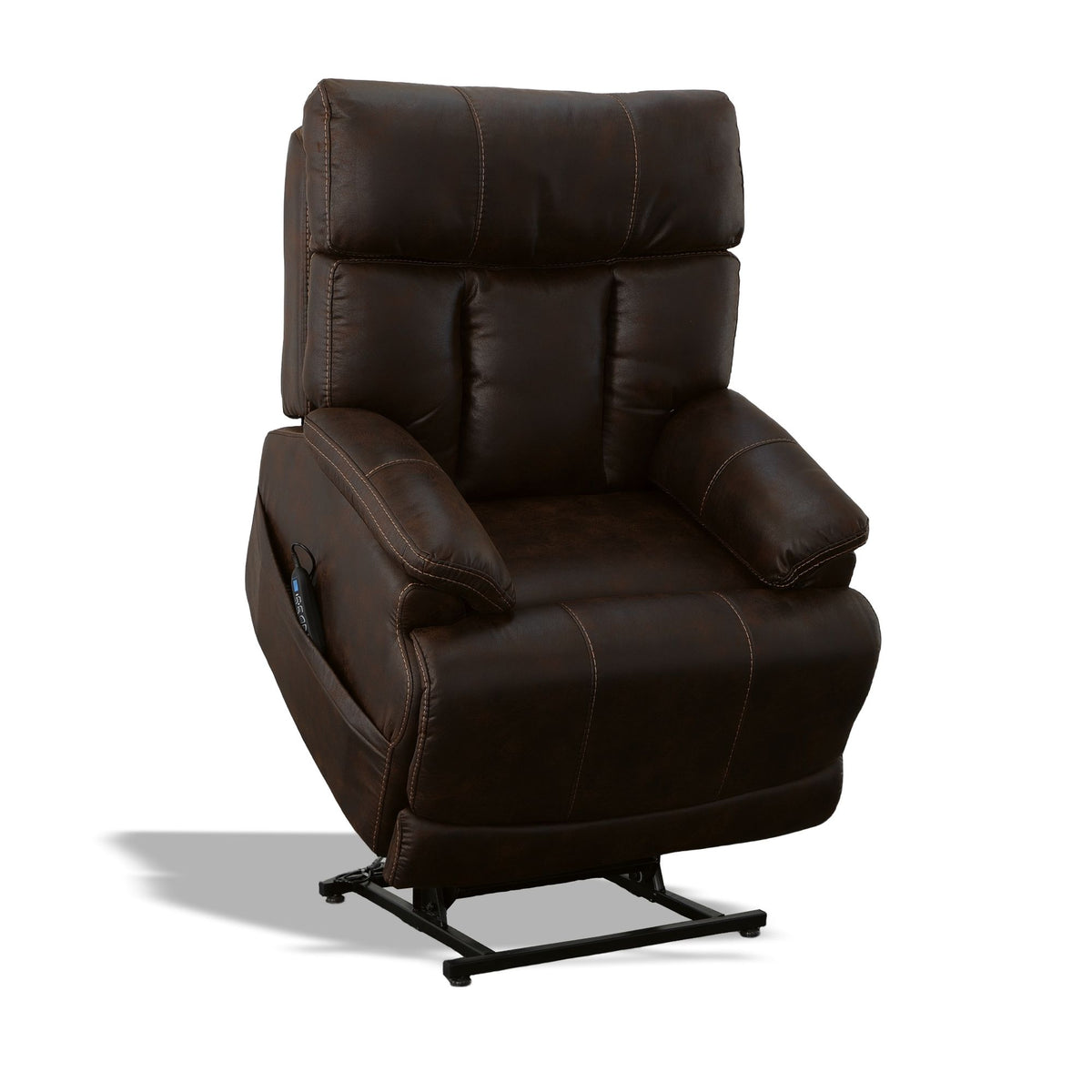 Clive Fabric Power Lift Recliner with Power Headrest & Lumbar