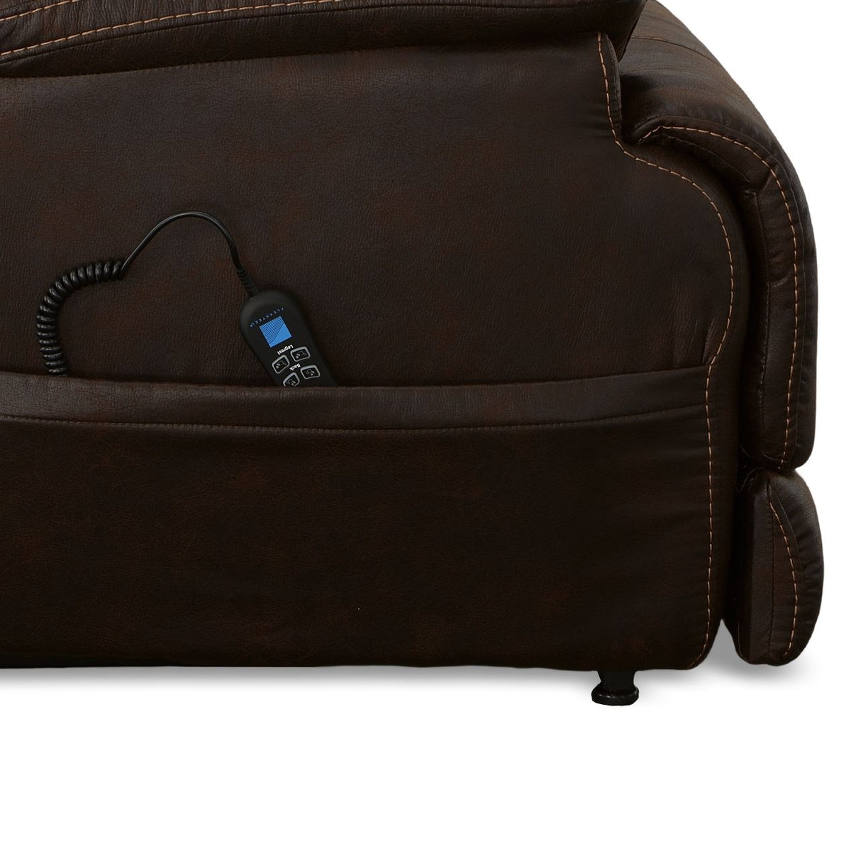 Clive Fabric Power Lift Recliner with Power Headrest & Lumbar