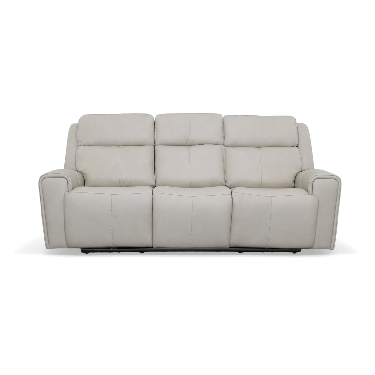 Barnett Leather Power Reclining Sofa with Power Headrests & Lumbar