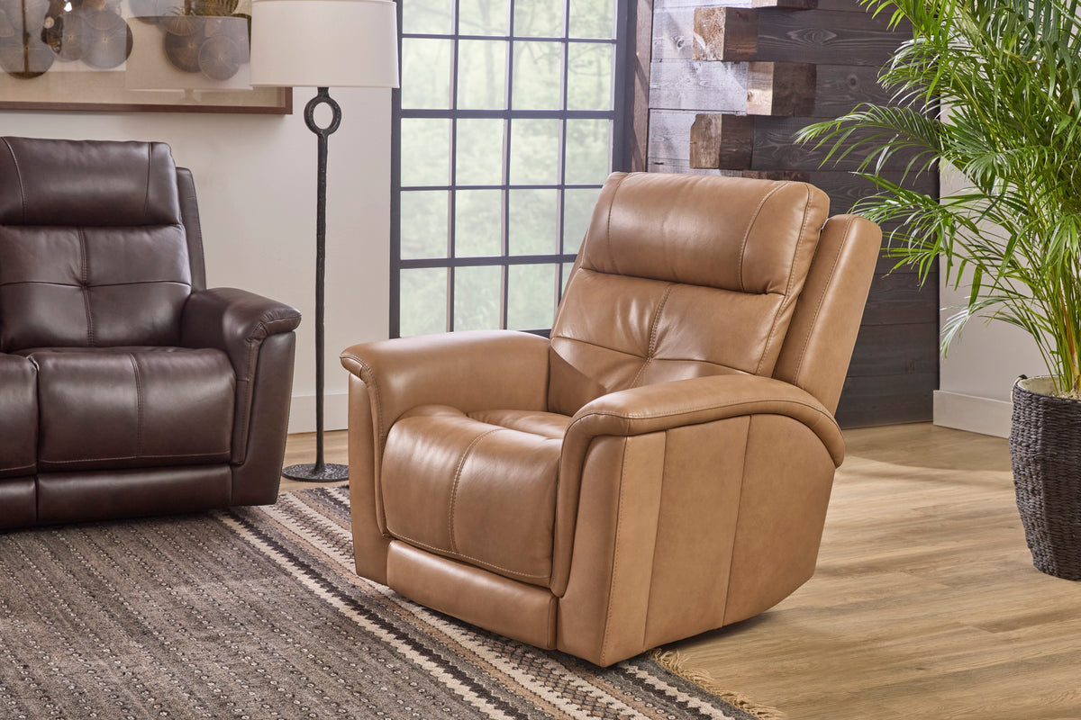 Ranger Leather Power Recliner with Power Headrest, Lumbar, Heat & Massage