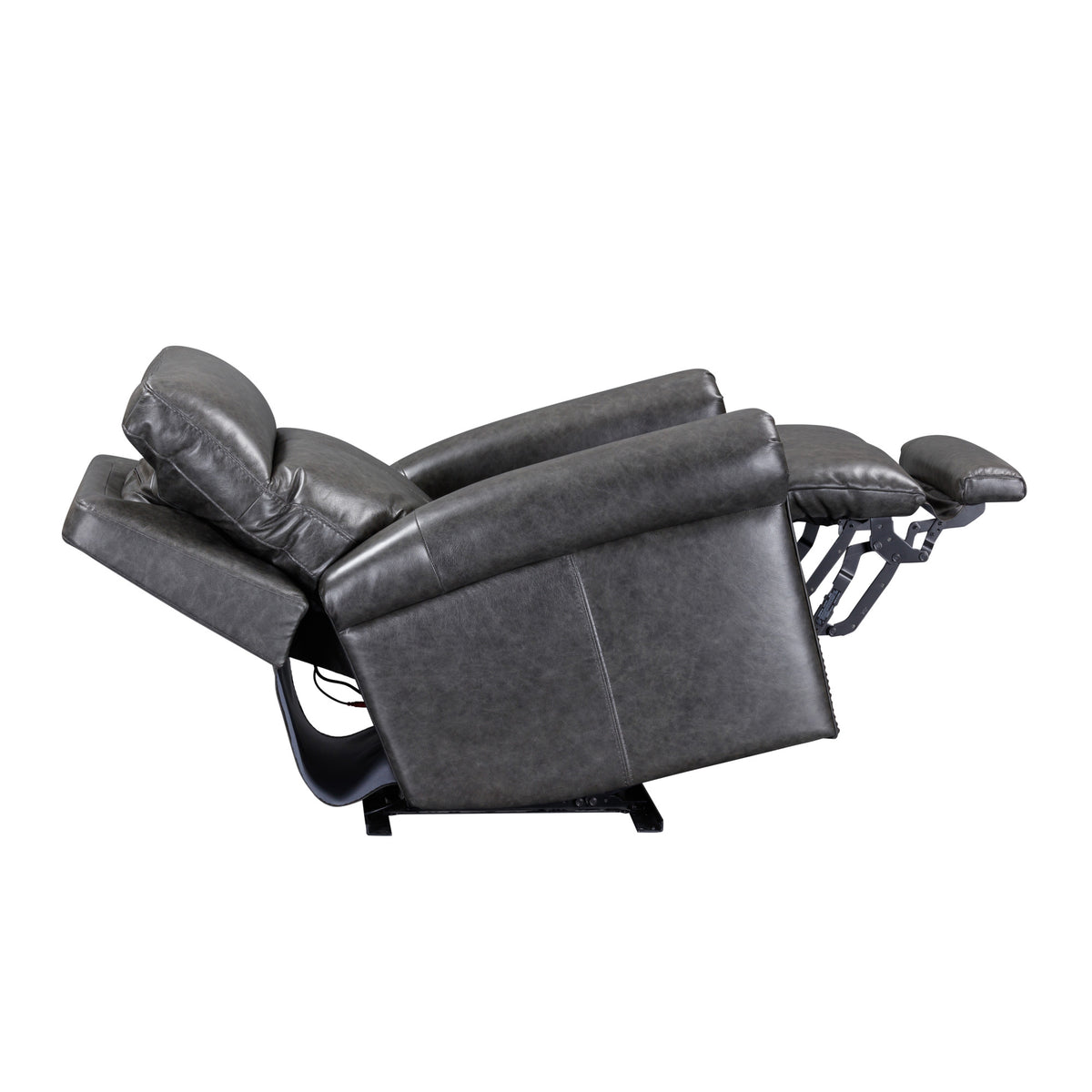 Alexander Leather Power Recliner with Power Headrest & Lumbar