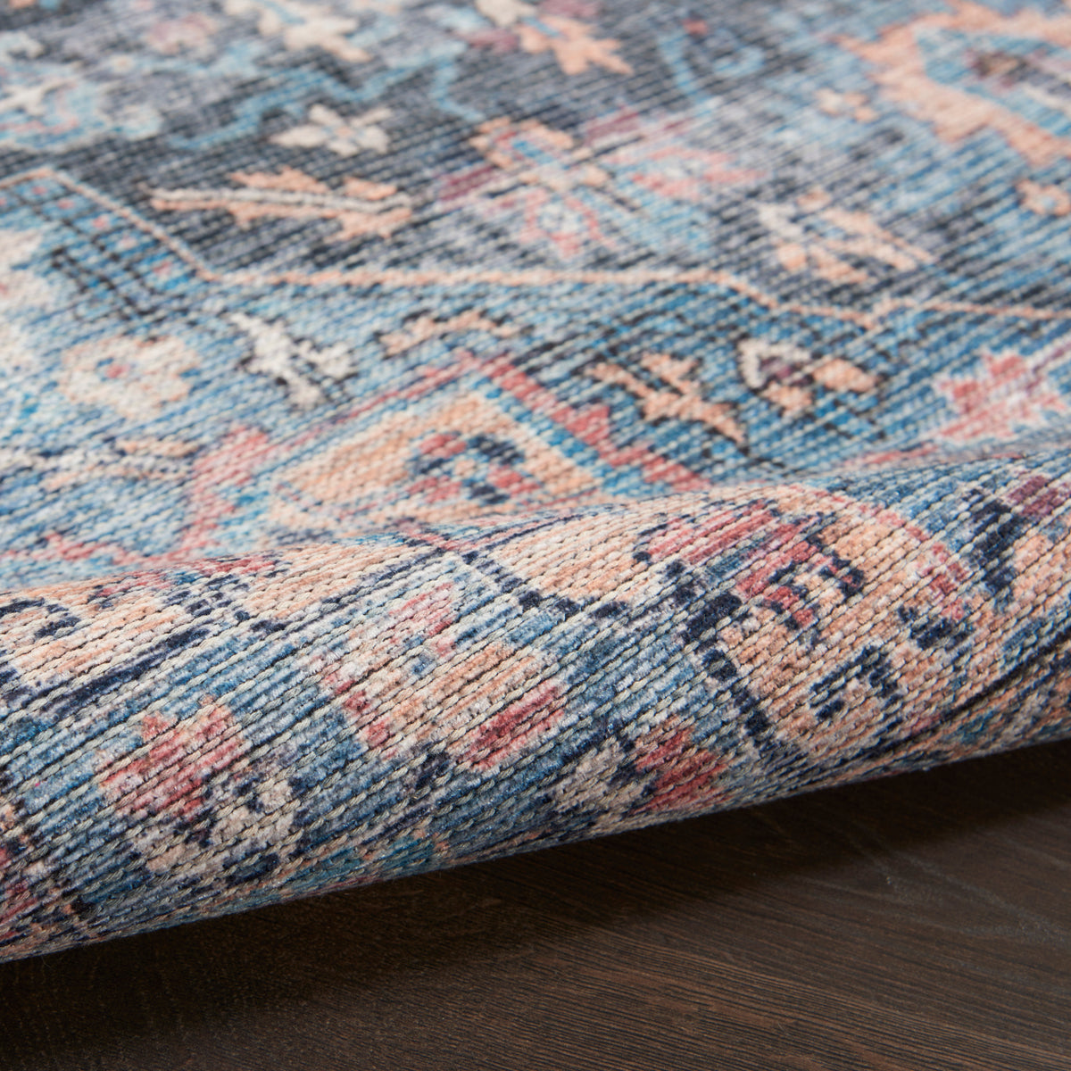 New Concept Washables SR101 Light Blue Multicolr Rug