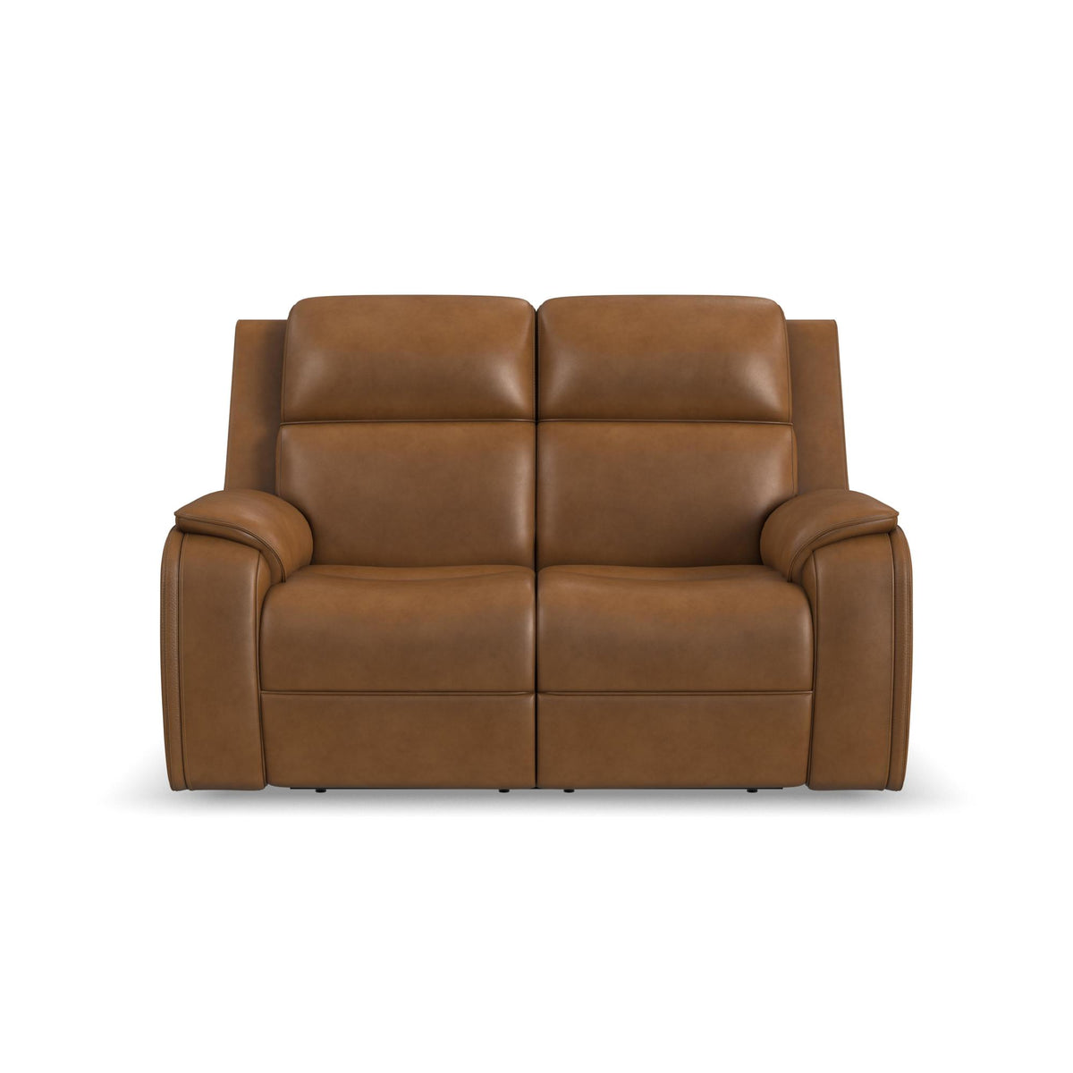 Ziggy Leather Power Reclining Loveseat with Power Headrest, Lumbar, Heat & Massage
