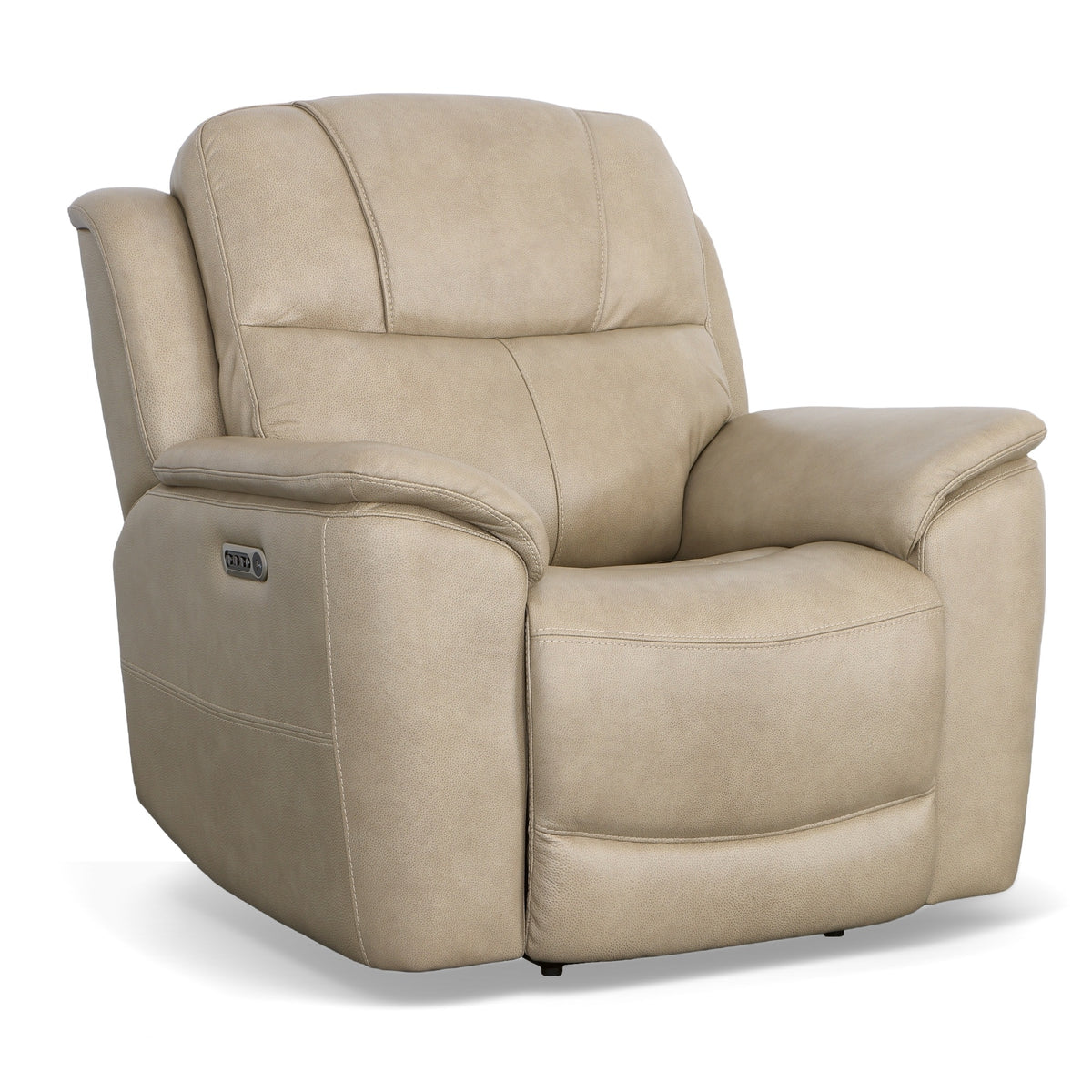 Crew Leather Power Recliner with Power Headrest & Lumbar
