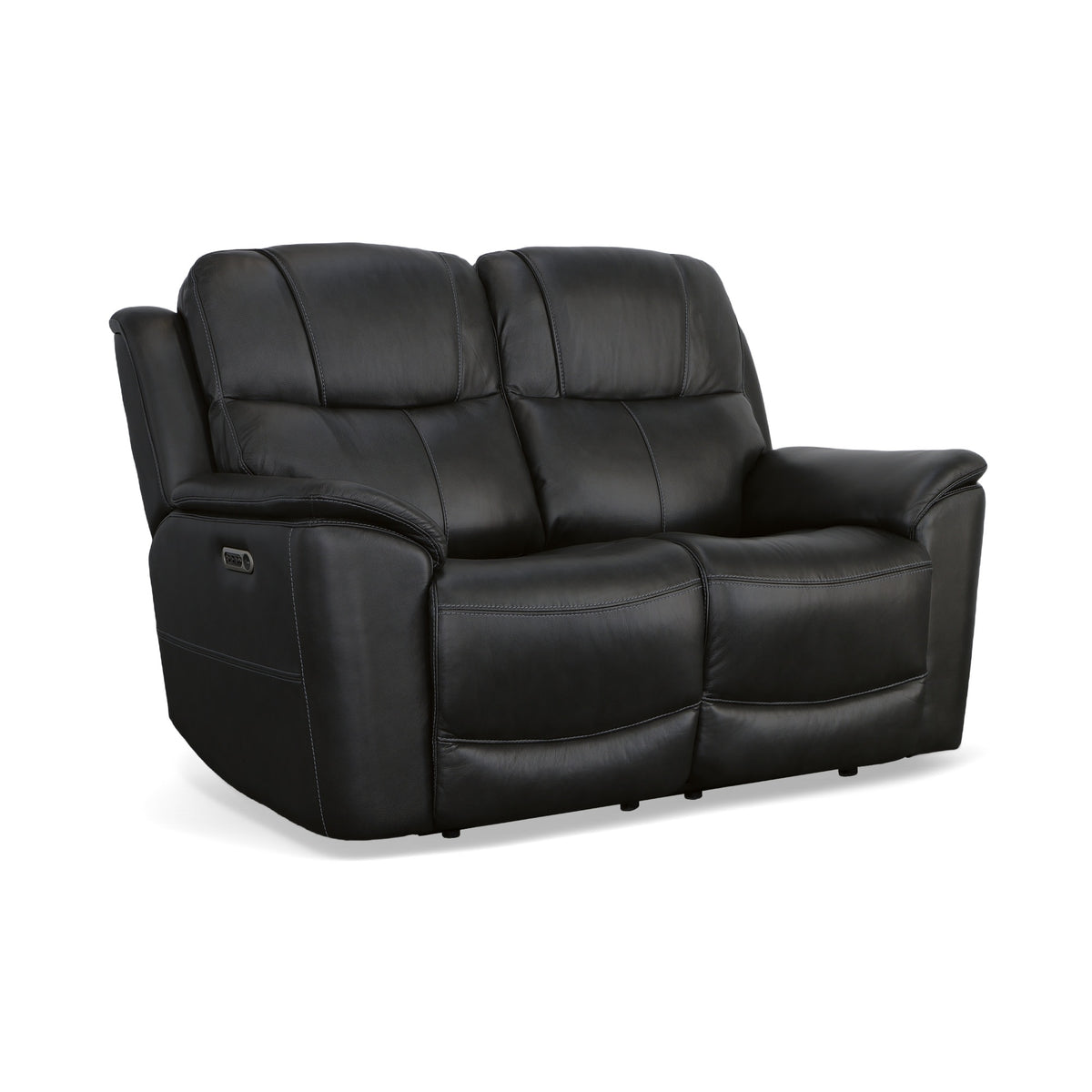 Crew Leather Power Reclining Loveseat with Power Headrests & Lumbar