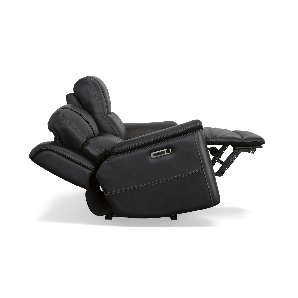 Crew Leather Power Reclining Loveseat with Power Headrests & Lumbar