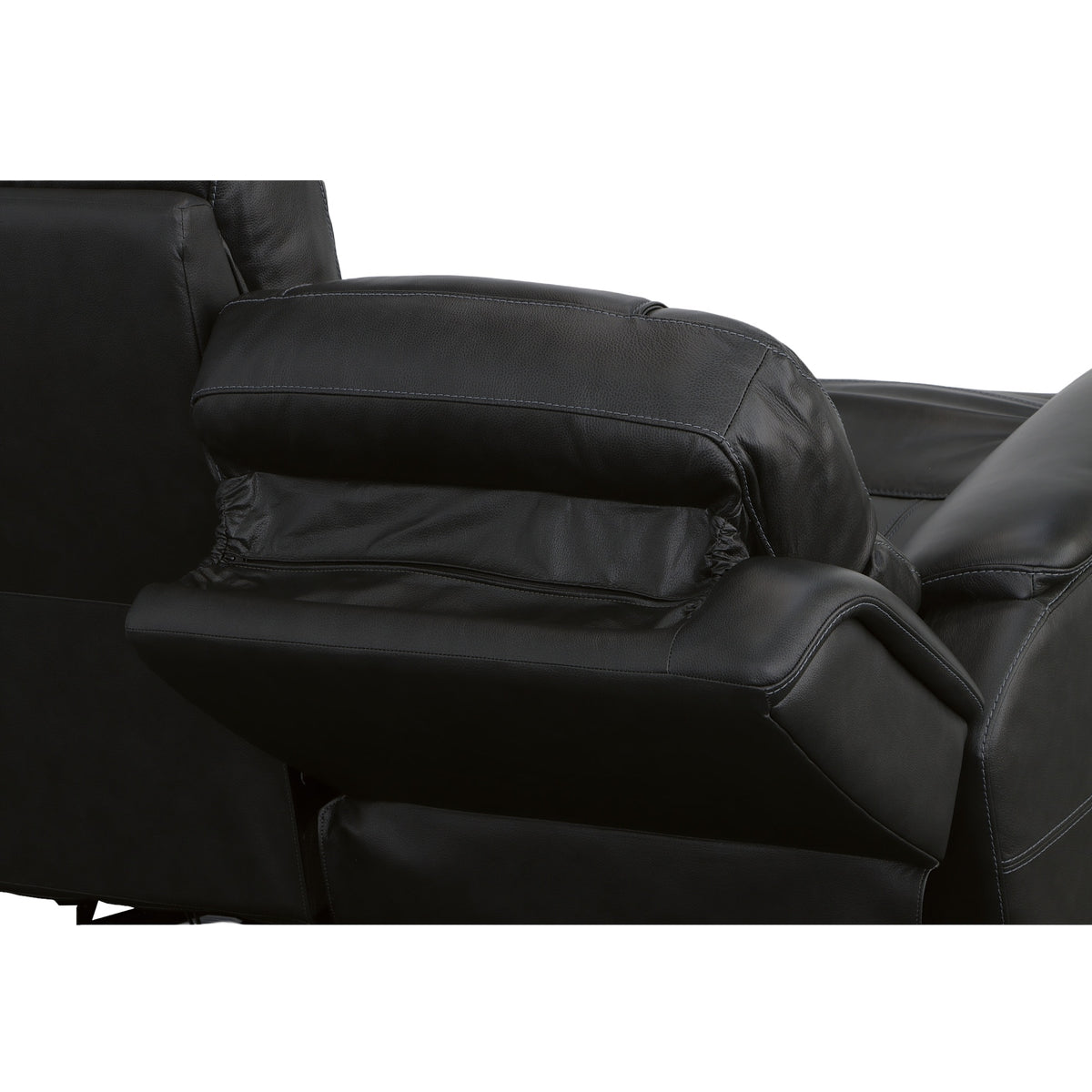 Crew Leather Power Reclining Loveseat with Power Headrests & Lumbar
