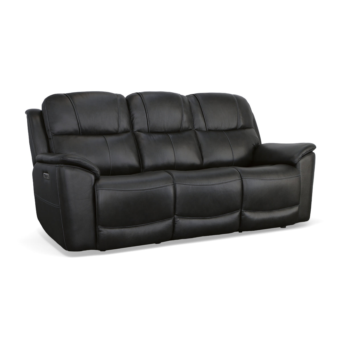 Crew Leather Power Reclining Sofa with Power Headrests & Lumbar