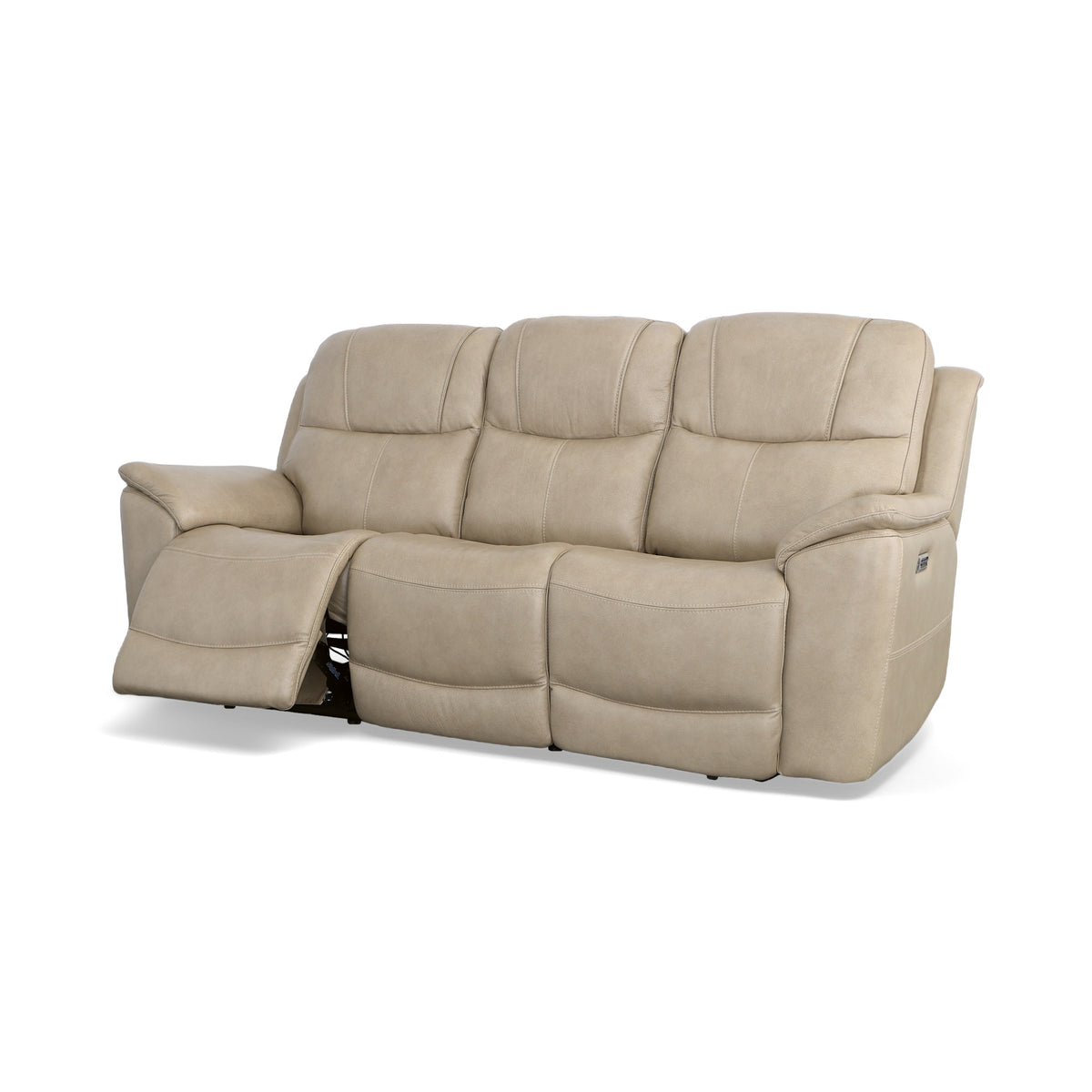 Crew Leather Power Reclining Sofa with Power Headrests & Lumbar