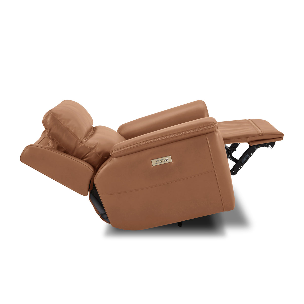 Sawyer Leather Power Recliner with Power Headrest & Lumbar