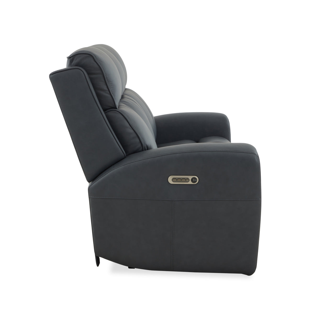 Warren Leather Power Reclining Sofa with Console, Power Headrest & Lumbar
