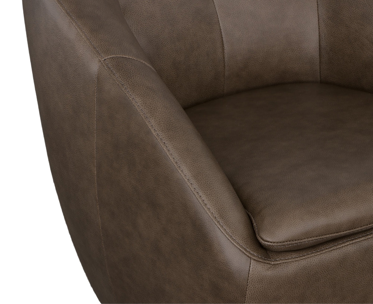 Wade Leather Swivel Chair
