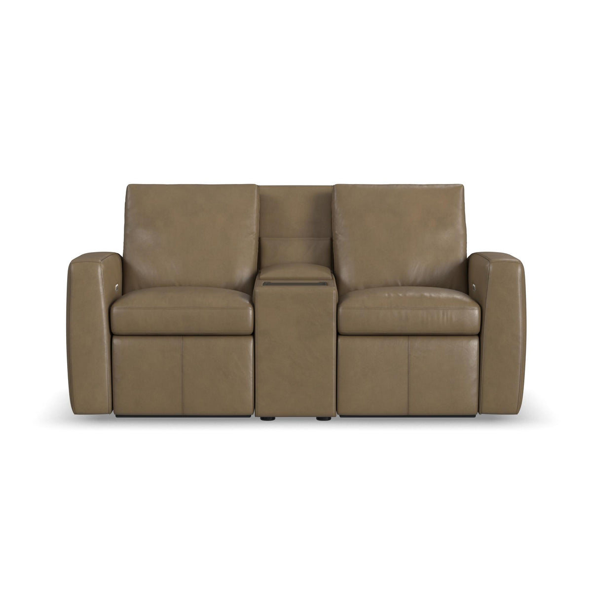 Aria Leather Power Reclining Loveseat with Console