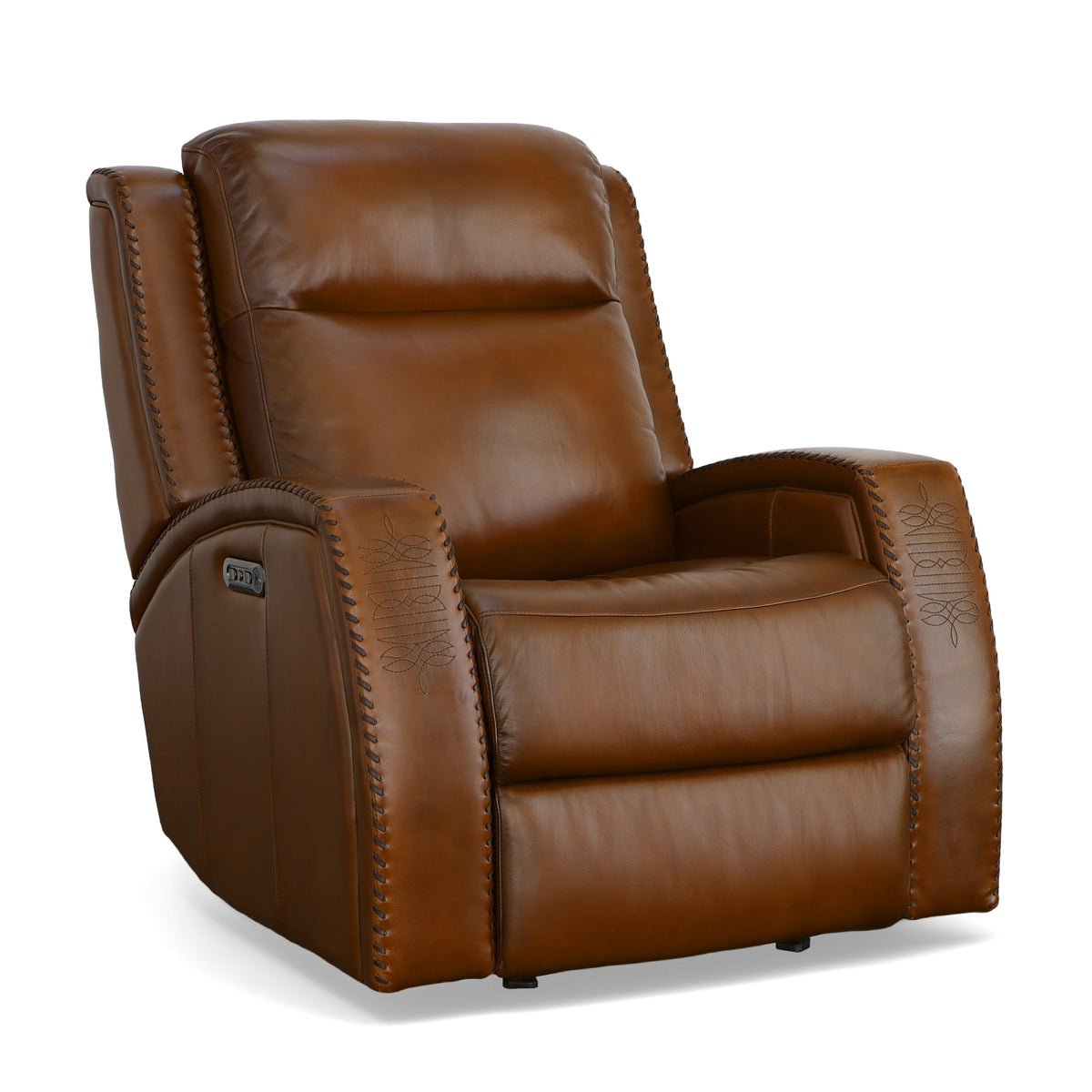 Mustang Leather Power Gliding Recliner with Power Headrest