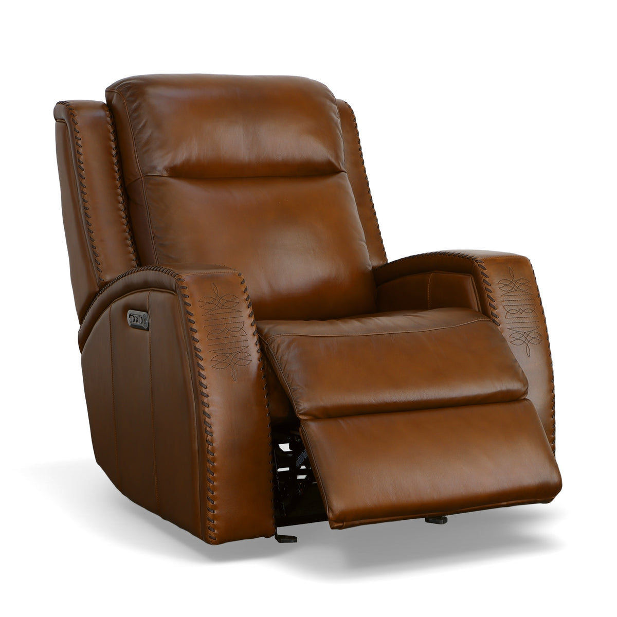 Mustang Leather Power Gliding Recliner with Power Headrest