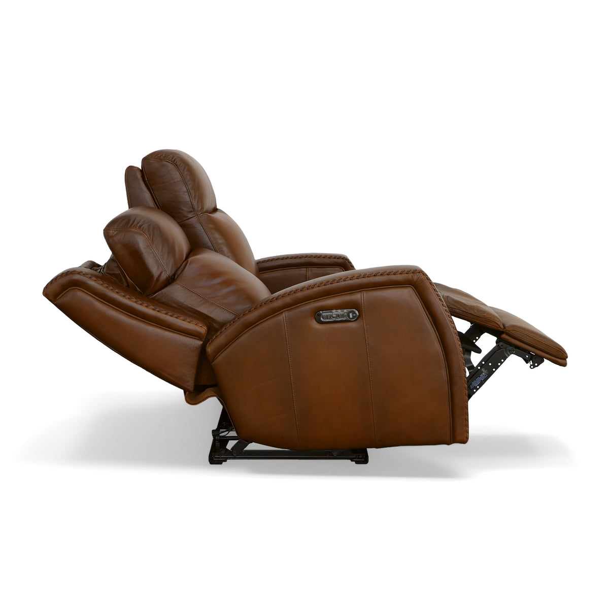 Mustang Leather Power Loveseat with Power Headrest