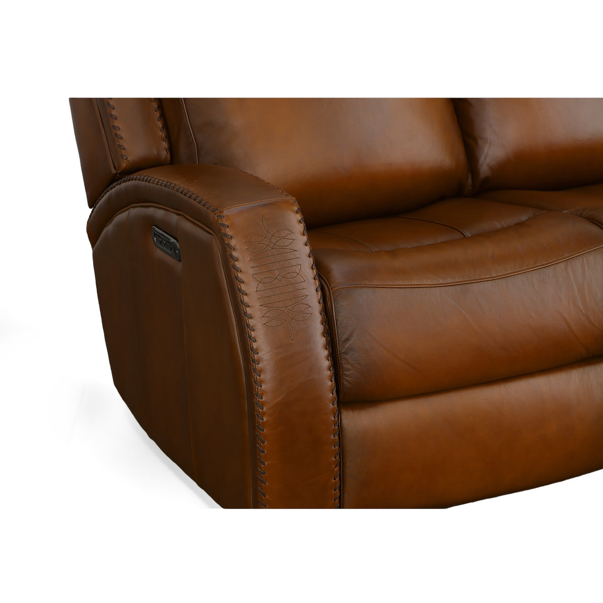 Mustang Leather Power Sofa with Power Headrest