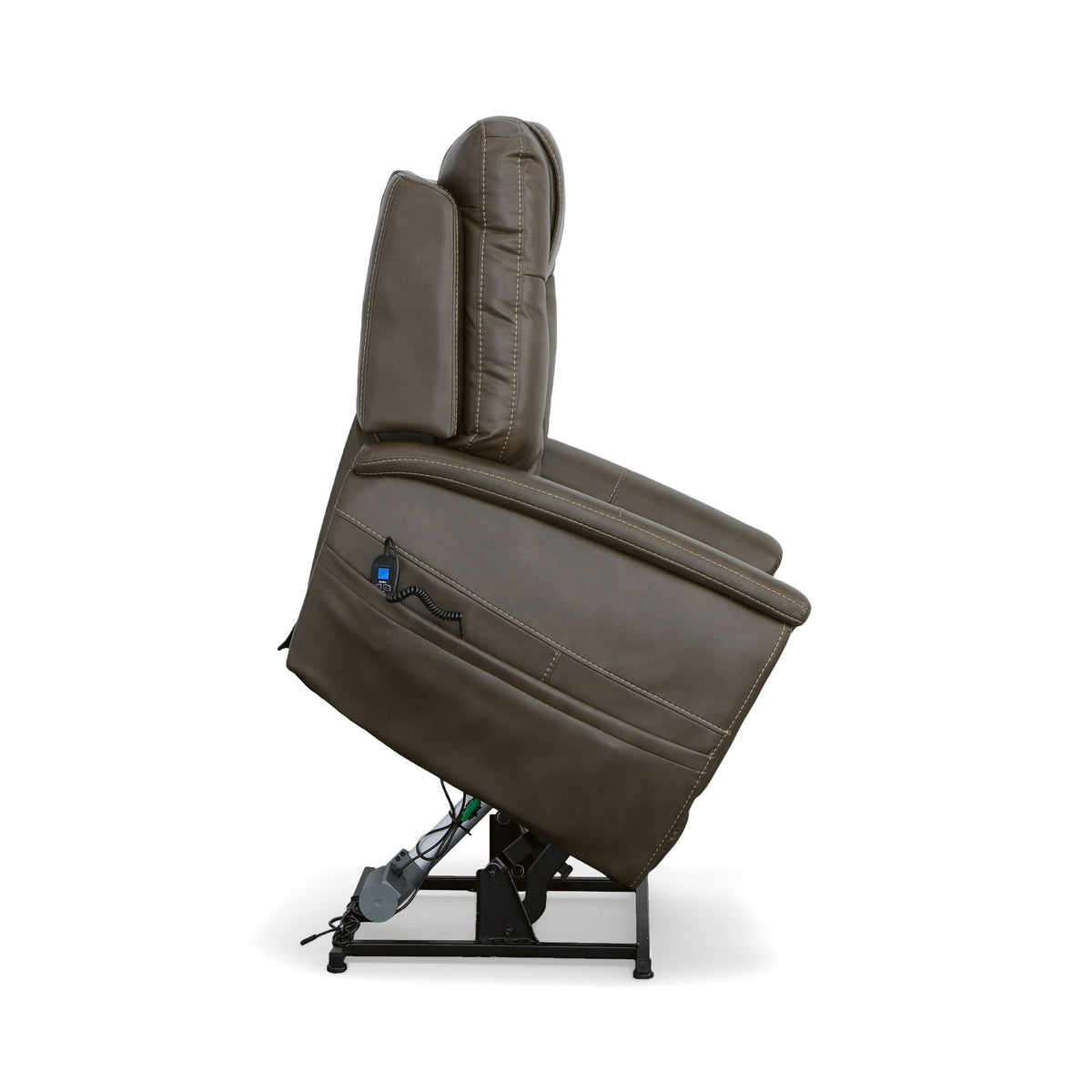Shaw Fabric Power Lift Recliner with Power Headrest & Lumbar