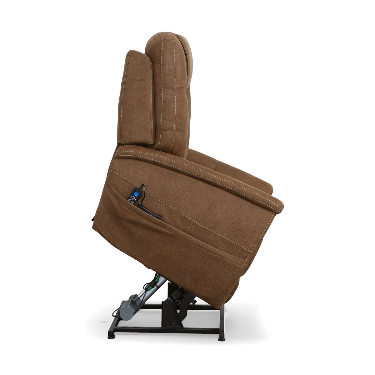 Shaw Fabric Power Lift Recliner with Power Headrest & Lumbar