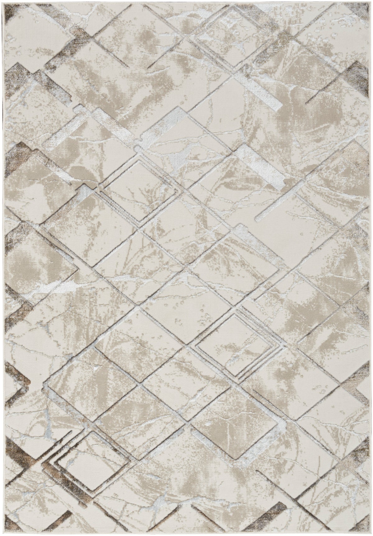 Glitz GLZ02 Ivory Grey Rug