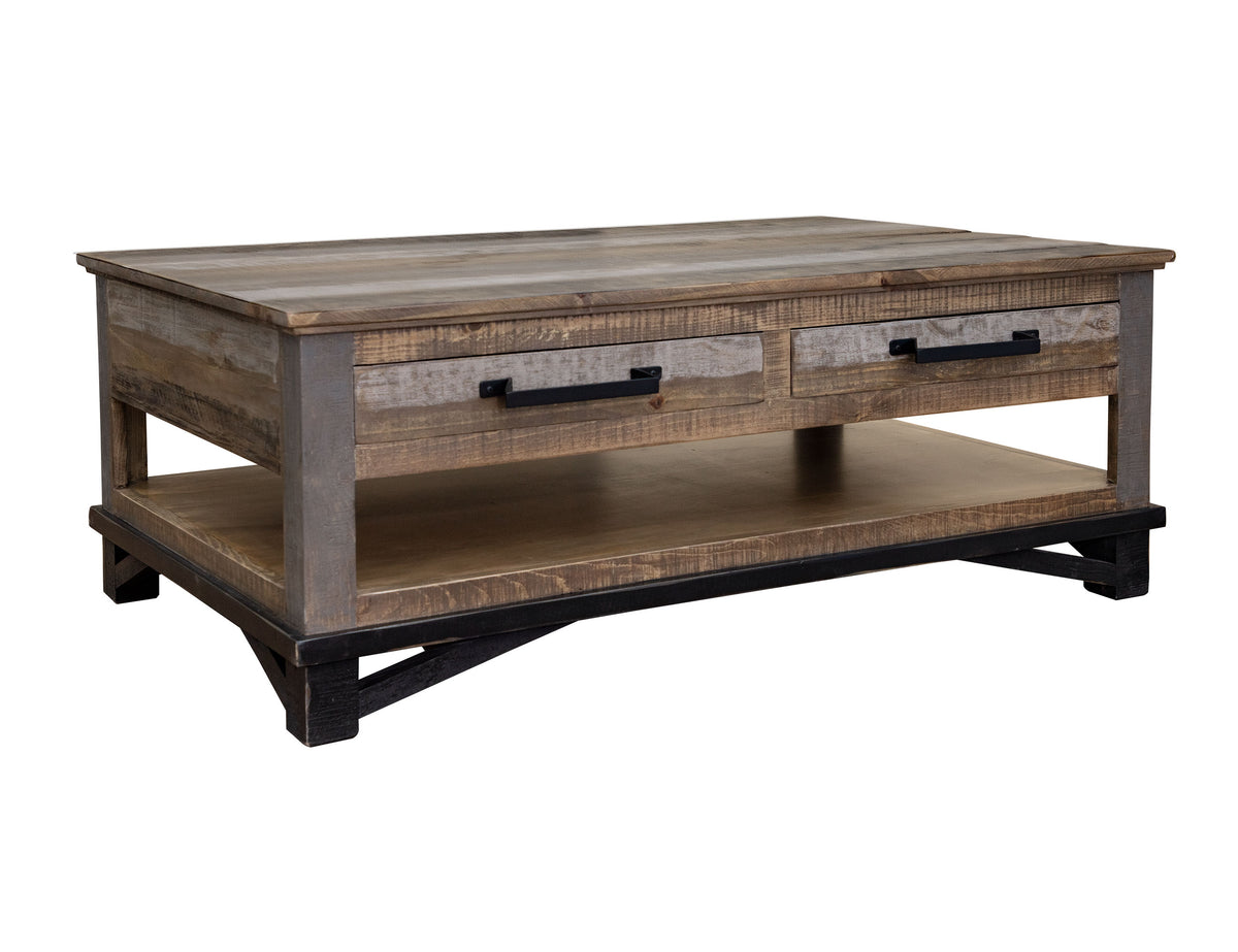 Loft Brown Cocktail Table, Multicolor, 4 Drawer