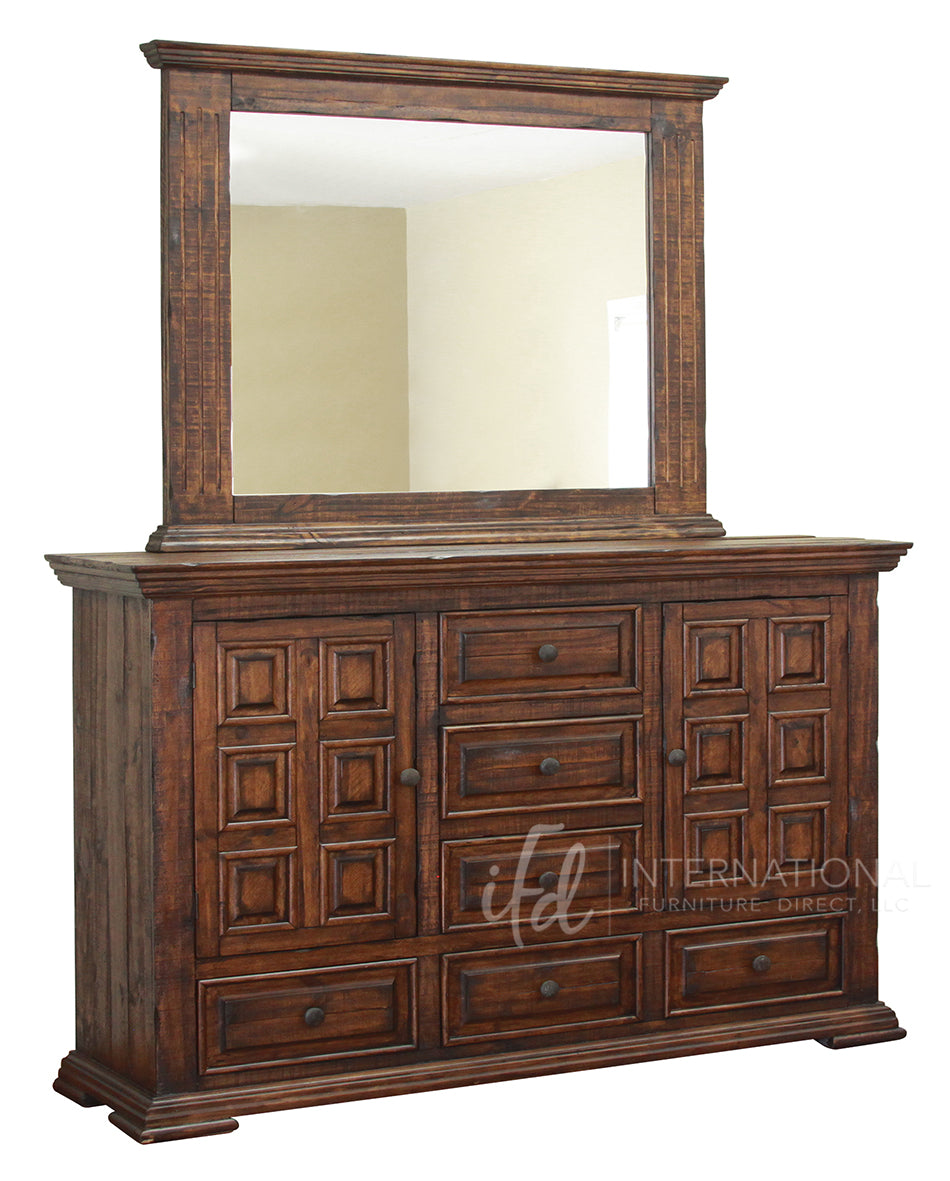 Terra Dresser, Brown, 6 Drawer 2 Doors