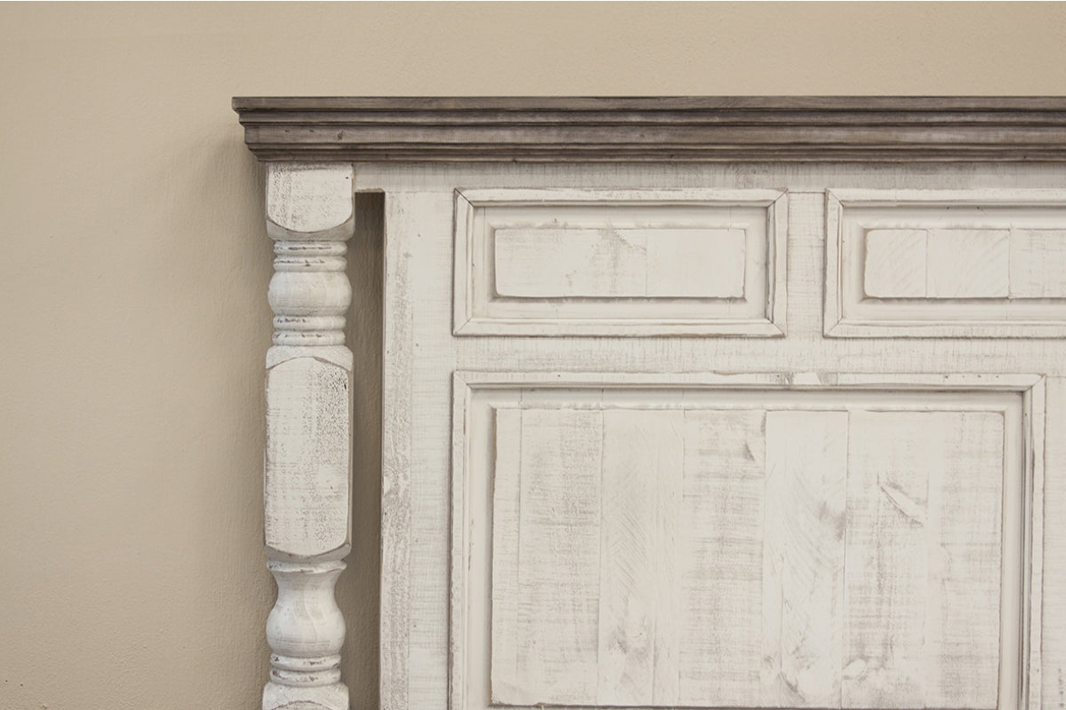 Stone Headboard, White, 6/6