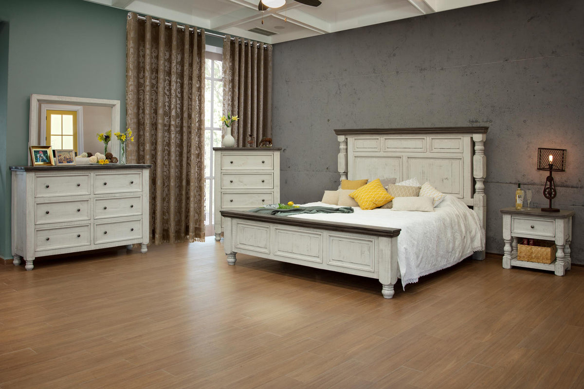Stone Chest, White, 4 Drawer