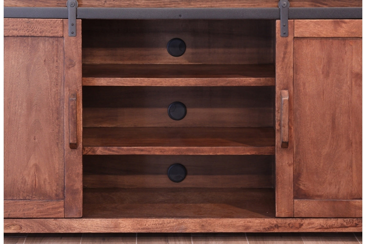 Parota TV Stand, Brown, 4 Doors 70"