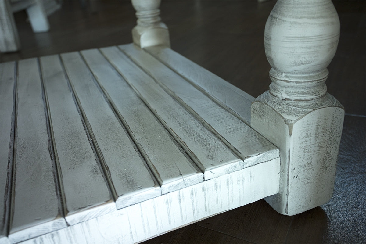 Stone Cocktail Table, White