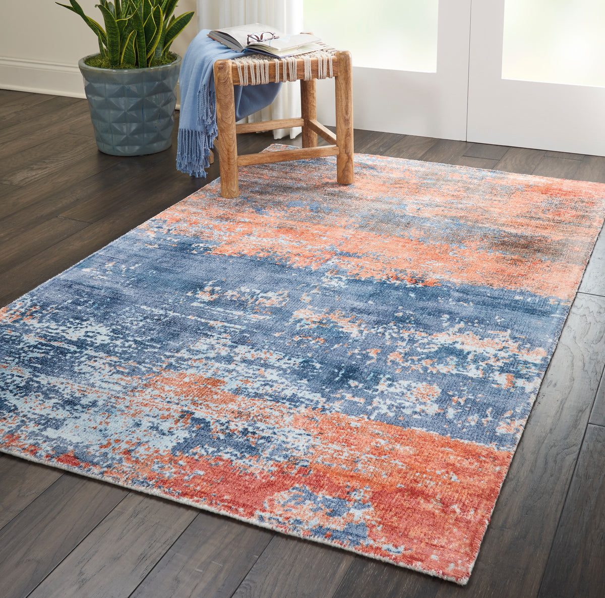 Safari Dreams KI374 Blue Brick Rug