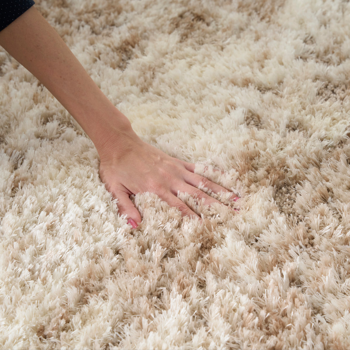 Dreamy Shag DRS10 Ivory Dark Beige Rug