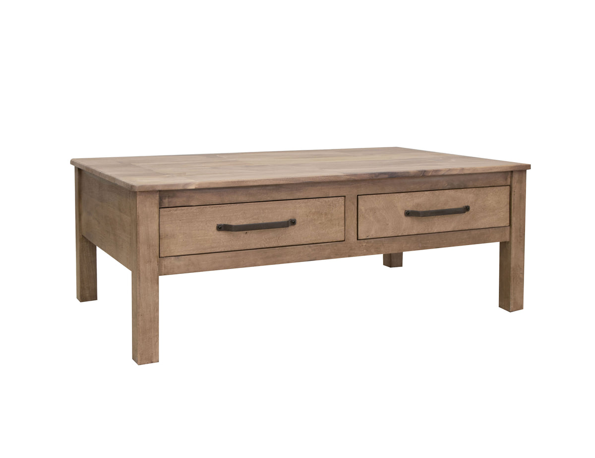 Natural Parota Cocktail Table, Brown, 4 Drawer
